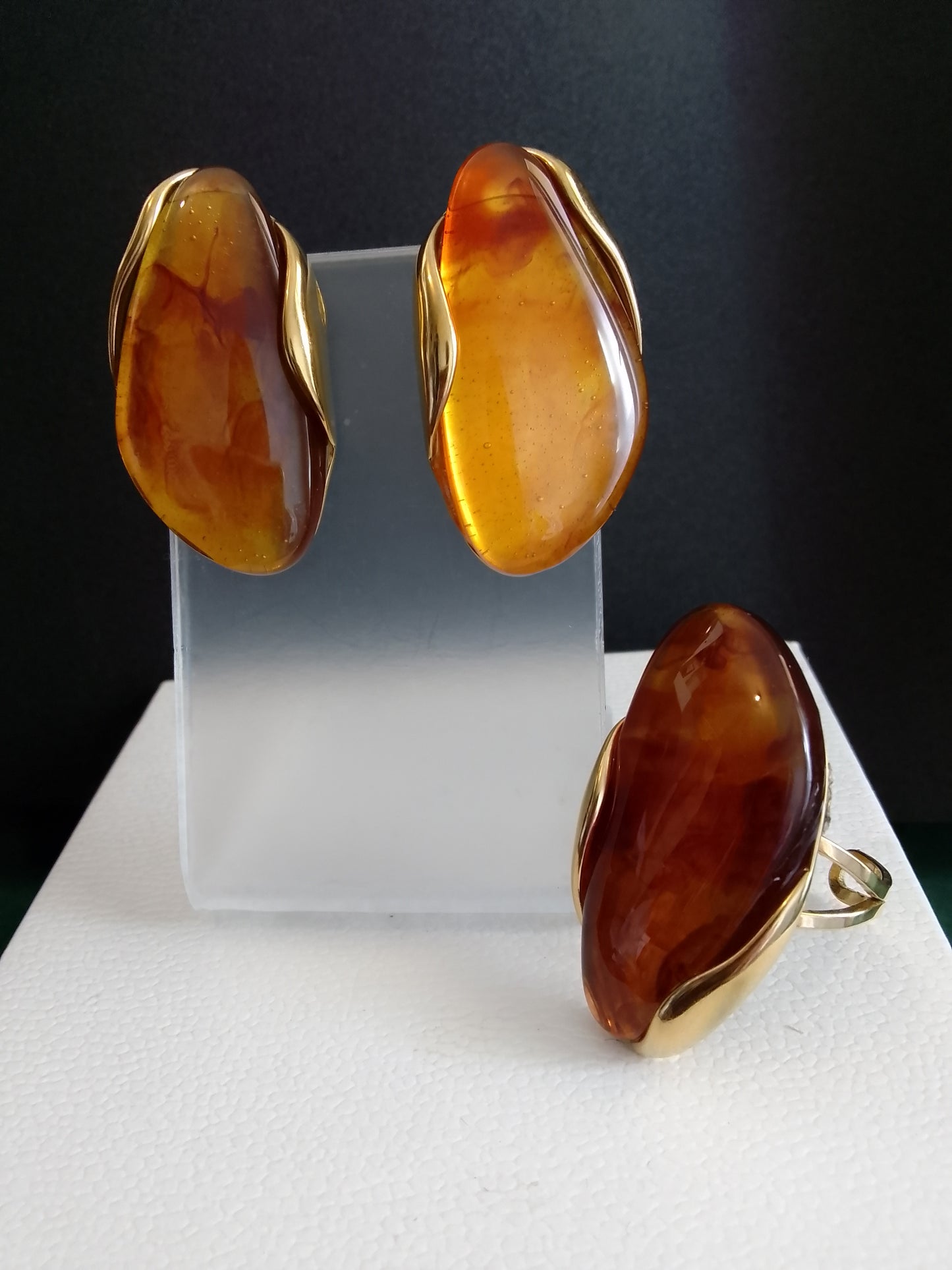 Boucles&Bague Ambre