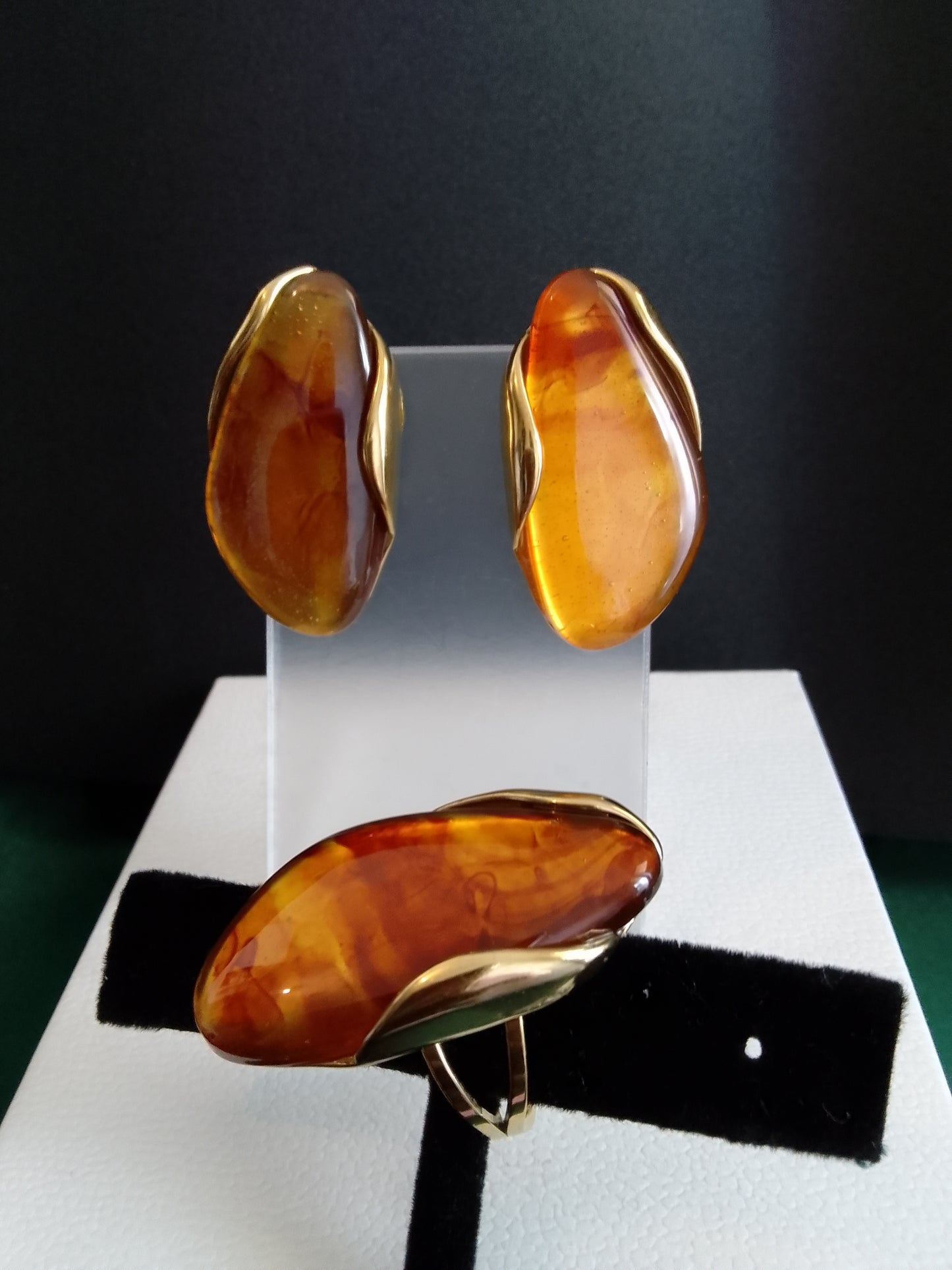 Boucles&Bague Ambre