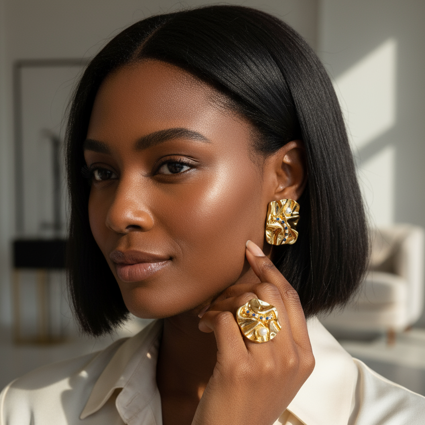 Boucles&Bague Djatou B